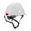 MK8 Evolution&reg; White HDPE, EPS, Polyester, Polyethylene and Microfiber Vented Hard Hat with 4-Point Chin Strap 