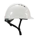 MK8 Evolution&reg; White HDPE, EPS, Polyester, Polyethylene and Microfiber Vented Hard Hat with 4-Point Chin Strap 