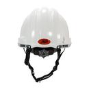MK8 Evolution&reg; White HDPE, EPS, Polyester, Polyethylene and Microfiber Vented Hard Hat with 4-Point Chin Strap 