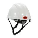 MK8 Evolution&reg; White HDPE, EPS, Polyester, Polyethylene and Microfiber Vented Hard Hat with 4-Point Chin Strap 