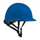 HDPE, EPS, Polyester, Polyethylene and Microfiber Linesman Hard Hat with 4-Point Chin Strap in Blue
