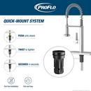 PROFLO&reg; Chrome Single Handle Pull Down Kitchen Faucet with Two-Function Spray 