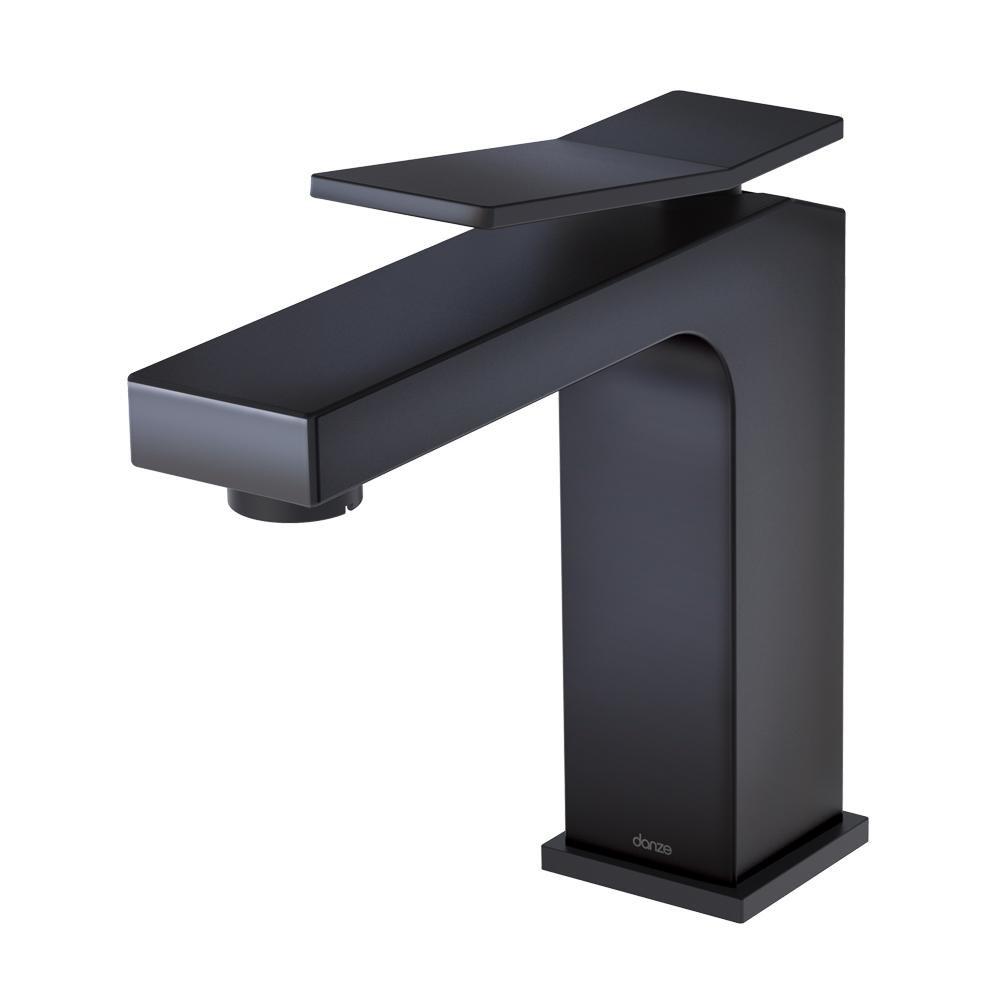 Gerber Plumbing Satin Black Single Handle Monoblock Bathroom Sink Faucet Lever Handle 