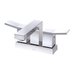 Two Handle Centerset Bathroom Sink Faucet in Chrome