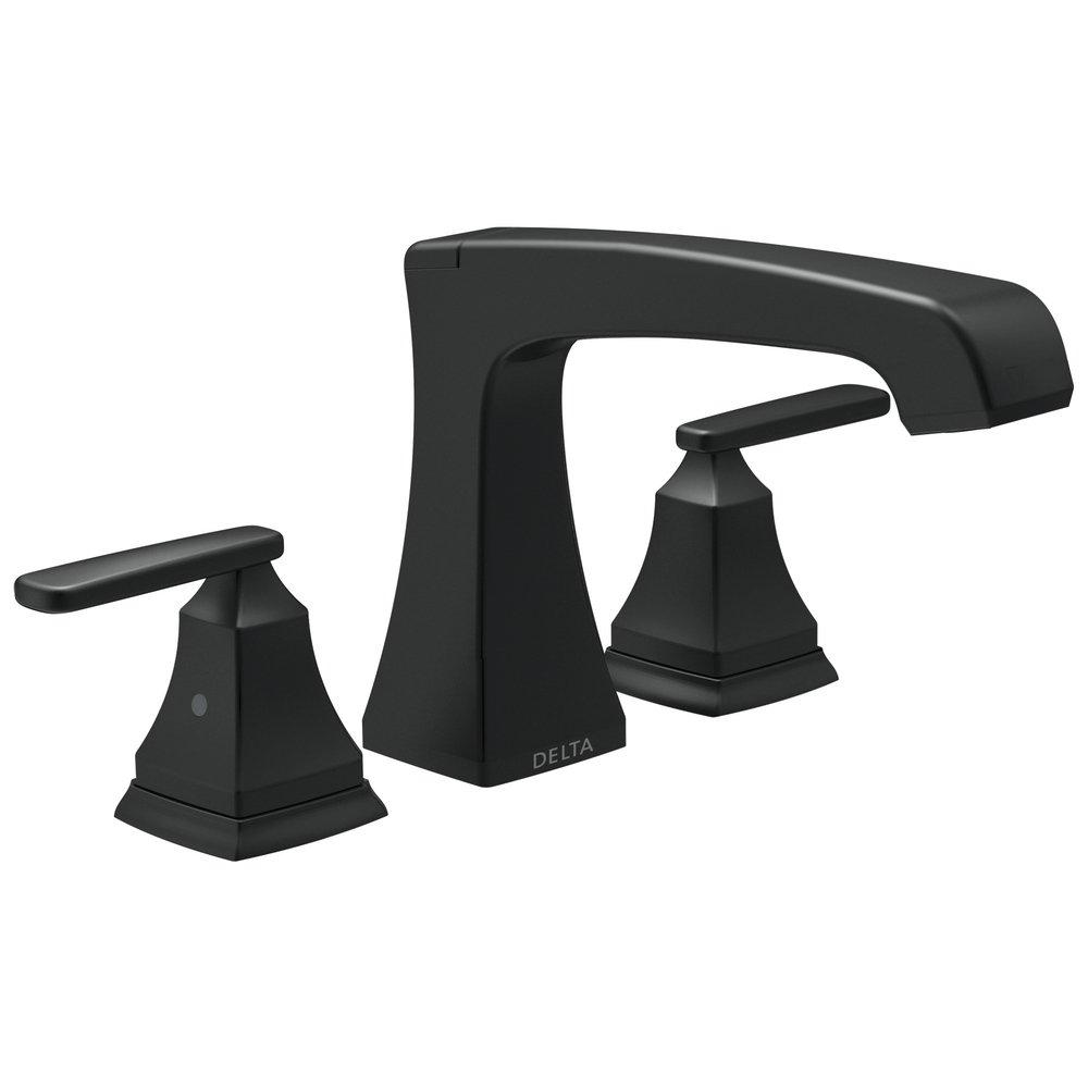 Delta Faucet Matte Black Two Handle Roman Tub Faucet (Trim Only) 