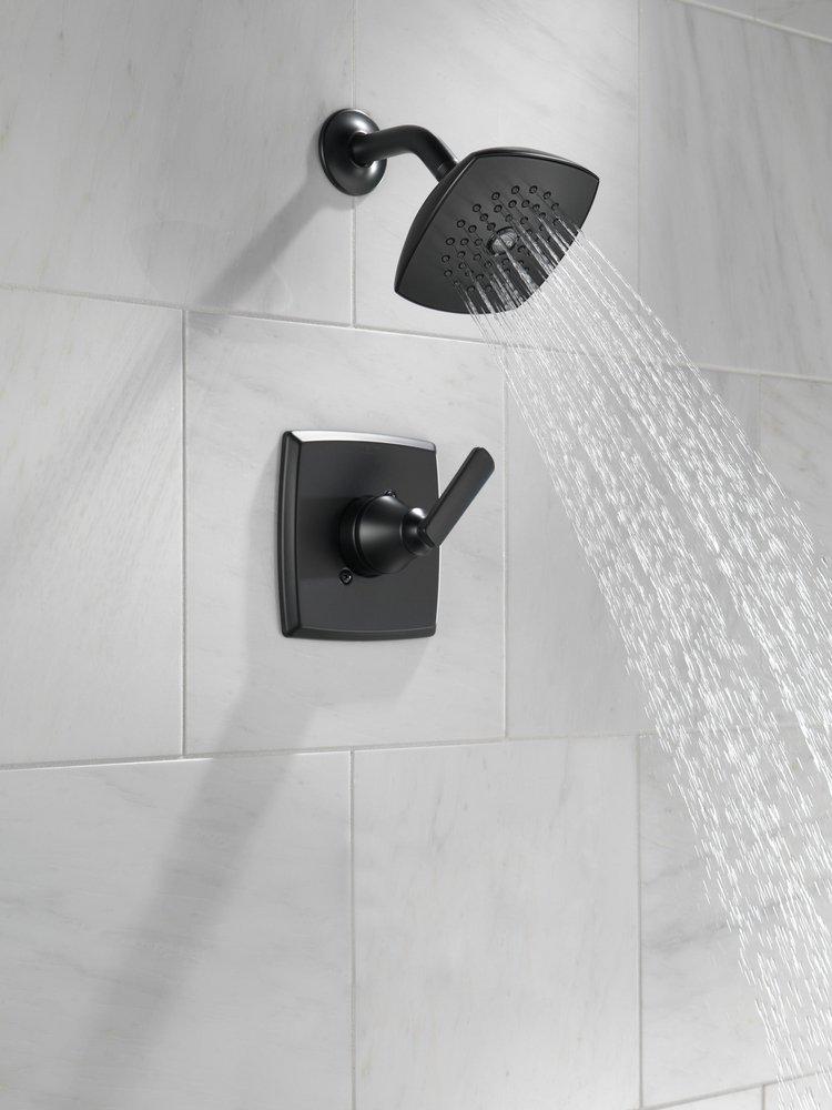 Delta Faucet Matte Black Single Handle Single Function Shower Faucet (Trim Only) 