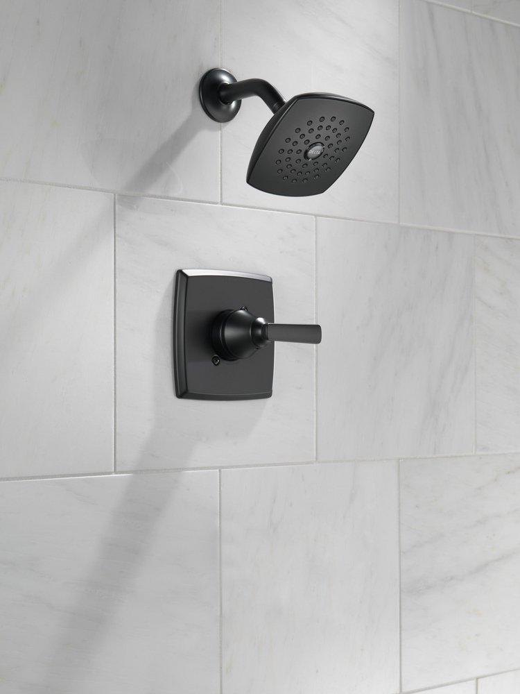 Delta Faucet Matte Black Single Handle Single Function Shower Faucet (Trim Only) 