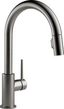 Delta Faucet Black Stainless Single Handle Pull Down Kitchen Faucet 