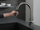 Delta Faucet Black Stainless Single Handle Pull Down Kitchen Faucet 