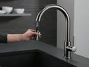 Delta Faucet Black Stainless Single Handle Pull Down Kitchen Faucet 