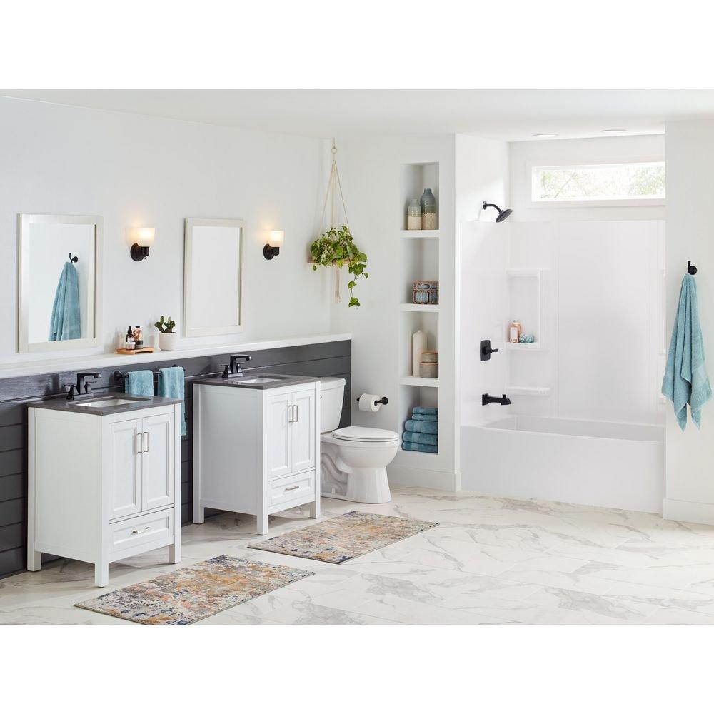 Delta Faucet Matte Black Single Handle Single Function Bathtub & Shower Faucet (Trim Only) 