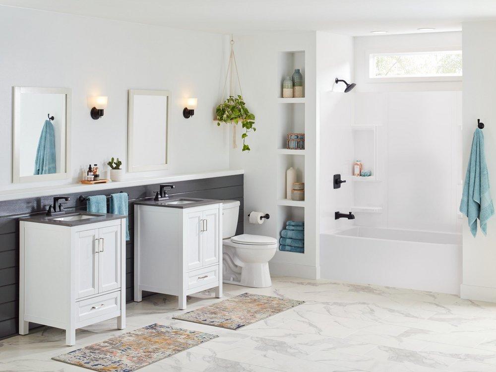 Delta Faucet Matte Black Single Handle Single Function Bathtub & Shower Faucet (Trim Only) 