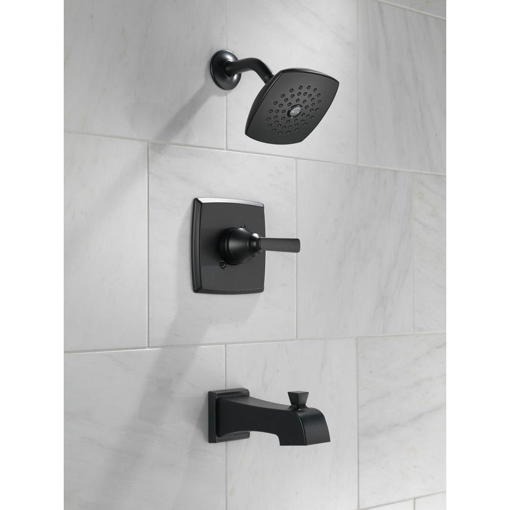 Delta Faucet Matte Black Single Handle Single Function Bathtub & Shower Faucet (Trim Only) 