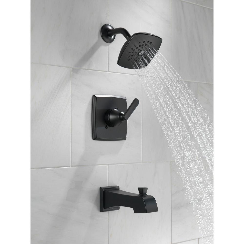 Delta Faucet Matte Black Single Handle Single Function Bathtub & Shower Faucet (Trim Only) 