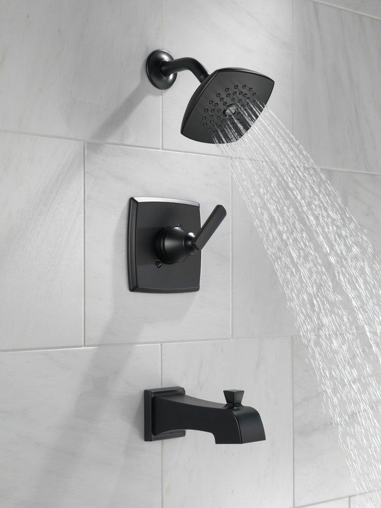 Delta Faucet Matte Black Single Handle Single Function Bathtub & Shower Faucet (Trim Only) 