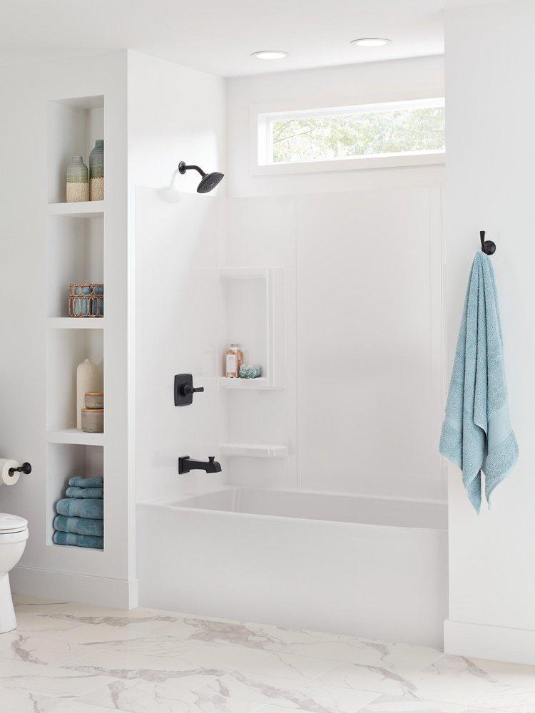 Delta Faucet Matte Black Single Handle Single Function Bathtub & Shower Faucet (Trim Only) 