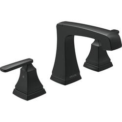 Two Handle Widespread Bathroom Sink Faucet in Matte Black
