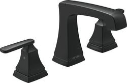 Two Handle Widespread Bathroom Sink Faucet in Matte Black