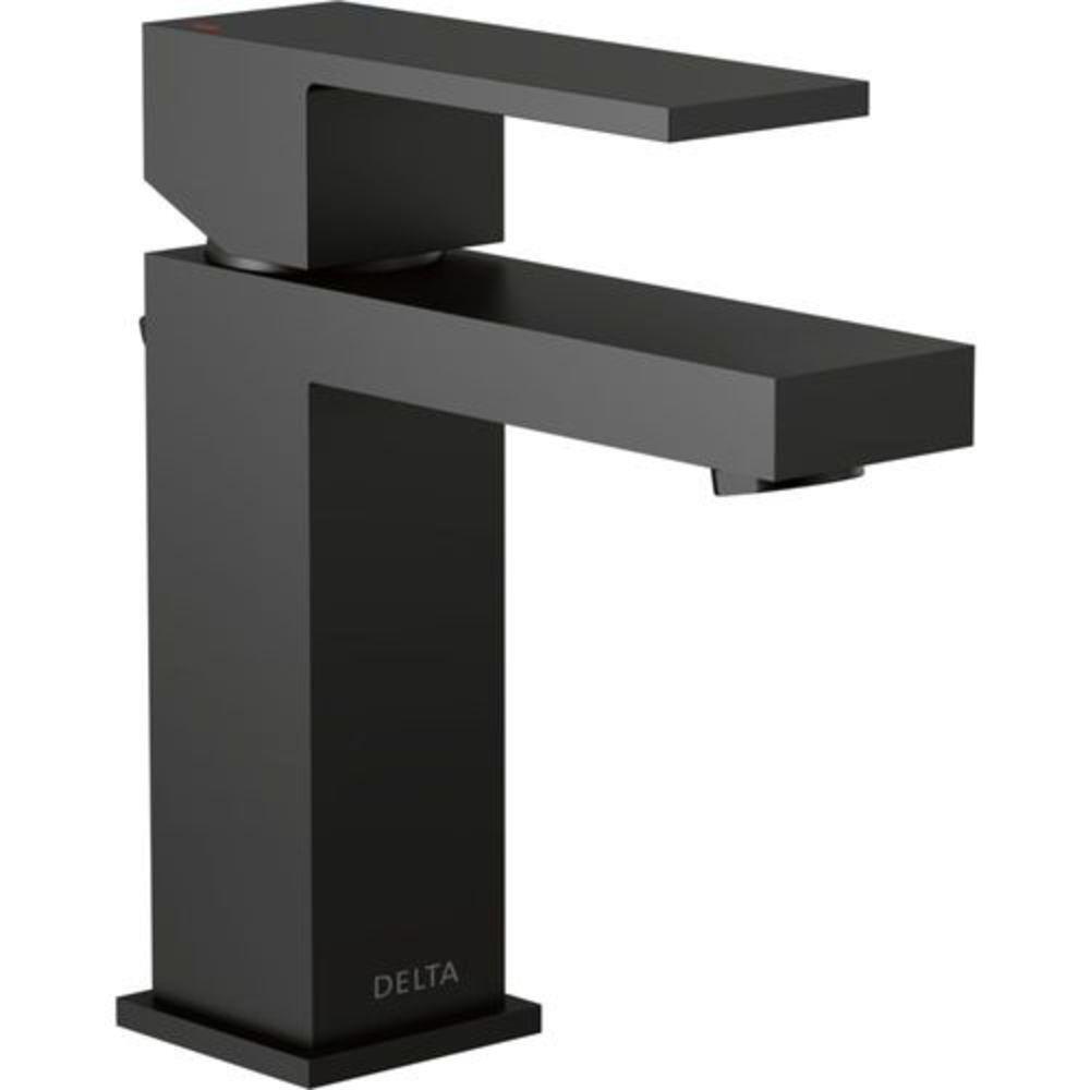 Delta Faucet Matte Black Single Handle Monoblock Bathroom Sink Faucet 