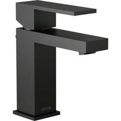 Single Handle Monoblock Bathroom Sink Faucet in Matte Black