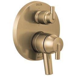 Three Handle Pressure Balancing Valve Trim  with Integrated Diverter in Brilliance&reg; Champagne Bronze