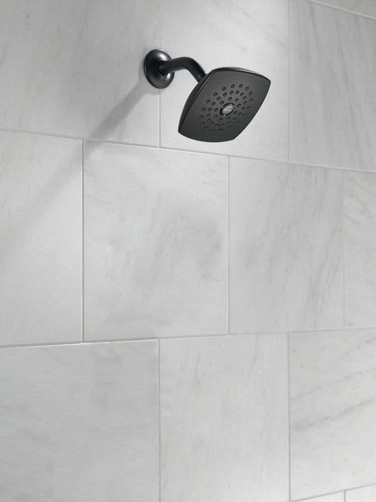 Delta Faucet Matte Black Single Function Full Showerhead 