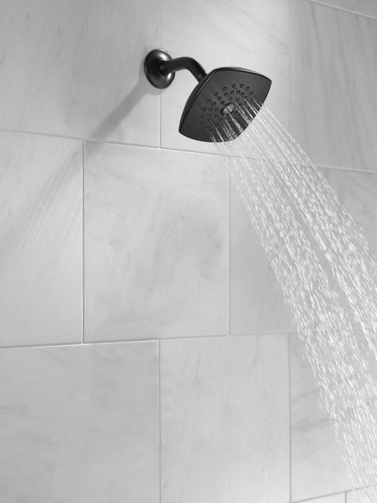 Delta Faucet Matte Black Single Function Full Showerhead 
