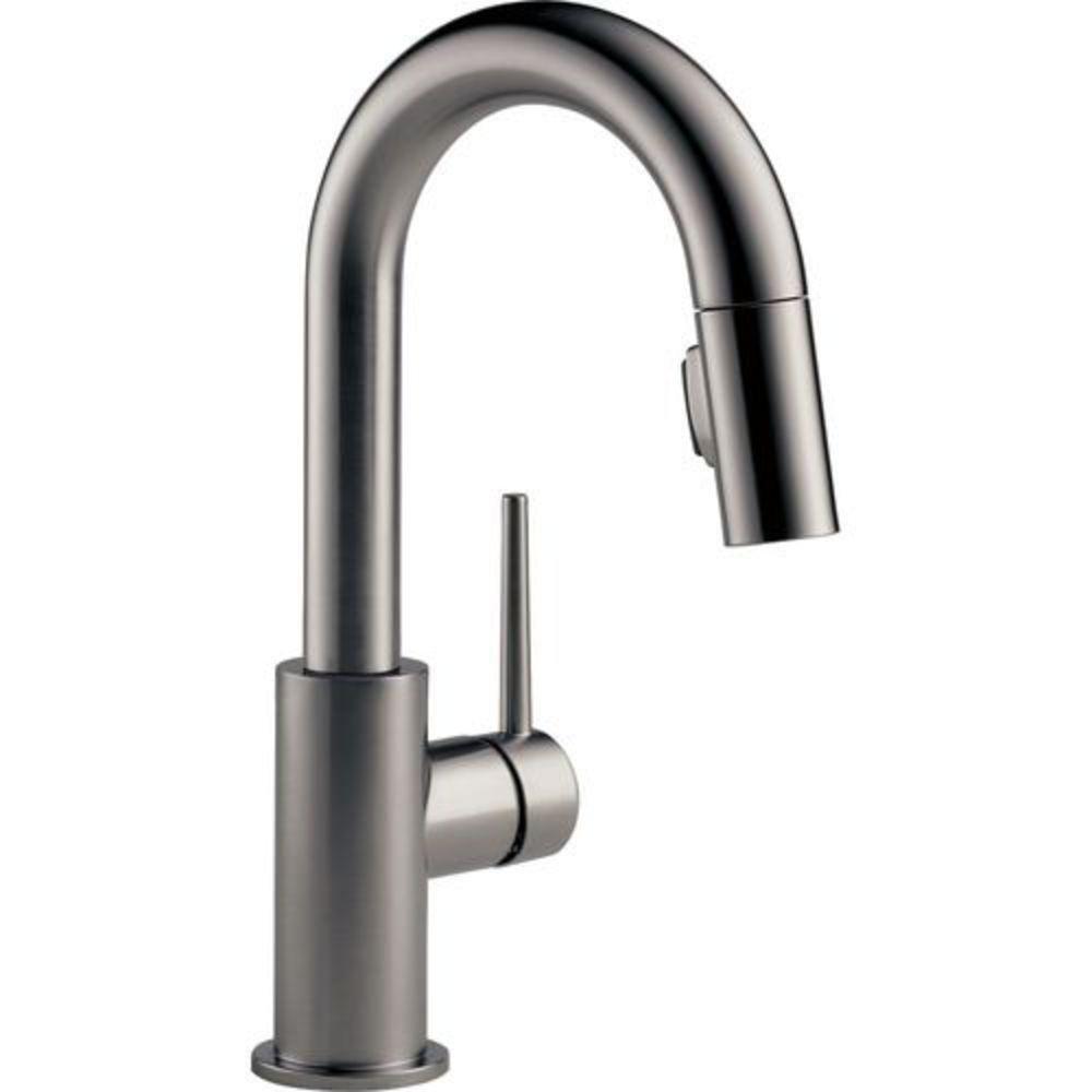 Single Handle Lever Bar Faucet in Black Stainless 