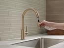 Delta Faucet Champagne Bronze Single Handle Pull Down Kitchen Faucet 
