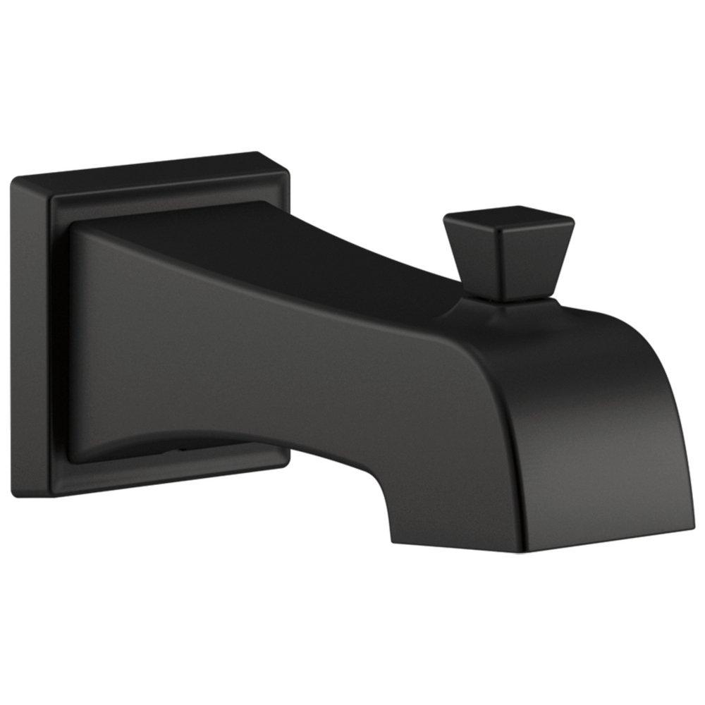 Delta Faucet Matte Black 7-47/50 in. Plastic Tub Spout 