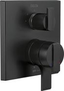 Two Handle Pressure Balancing Valve Trim in Matte Black