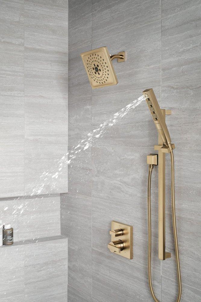 Delta Faucet Brilliance&reg; Champagne Bronze Two Handle Multi Function Bathtub & Shower Faucet Trim Only 