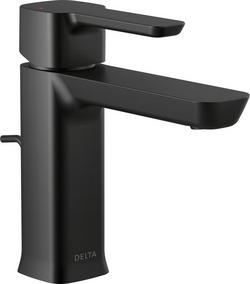 Single Handle Monoblock Bathroom Sink Faucet in Matte Black