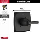 Delta Faucet Matte Black Single Handle Shower Faucet Trim Only 