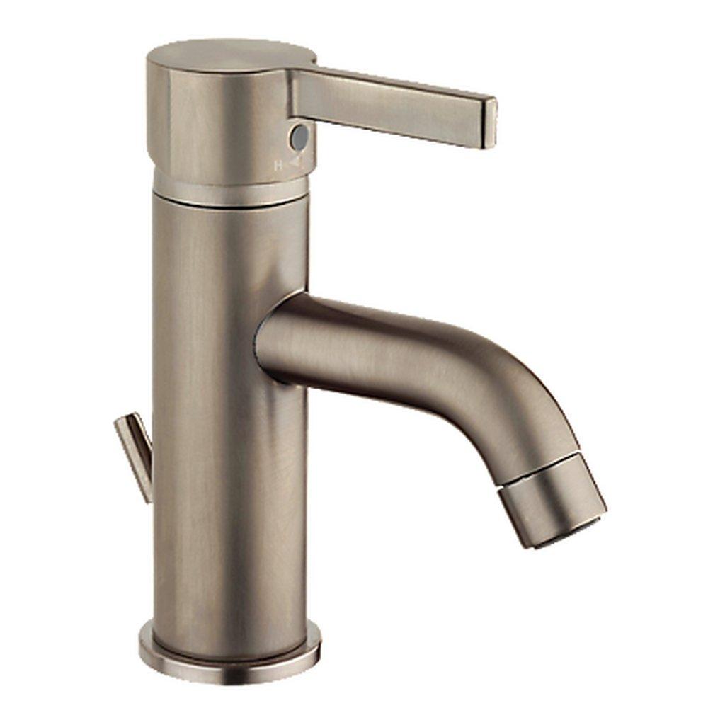 Fortis Brushed Nickel Single Handle Monoblock Bathroom Sink Faucet Lever Handle 