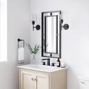 PROFLO&reg; Matte Black Rectangular Closed Towel Ring 