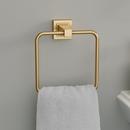 PROFLO&reg; Matte Black Rectangular Closed Towel Ring 