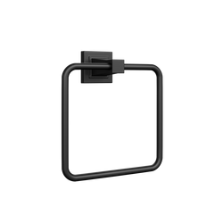 Rectangular Closed Towel Ring in Matte Black