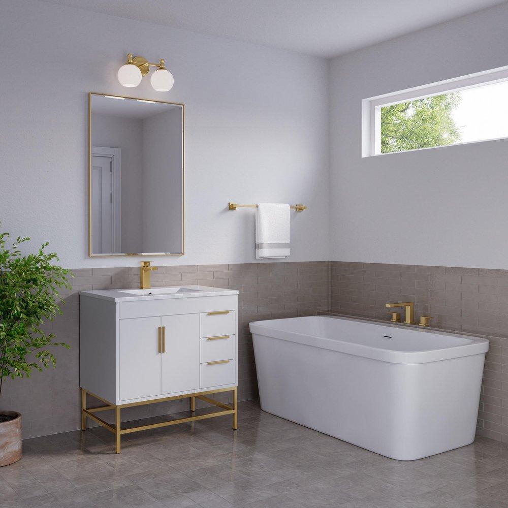 PROFLO&reg; Matte Black Two Handle Roman Tub Faucet (Trim Only) 