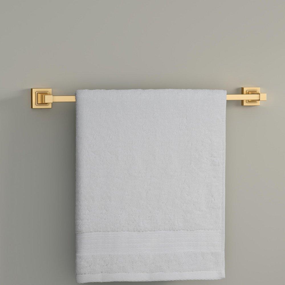 PROFLO&reg; Matte Black 24 in. Towel Bar 