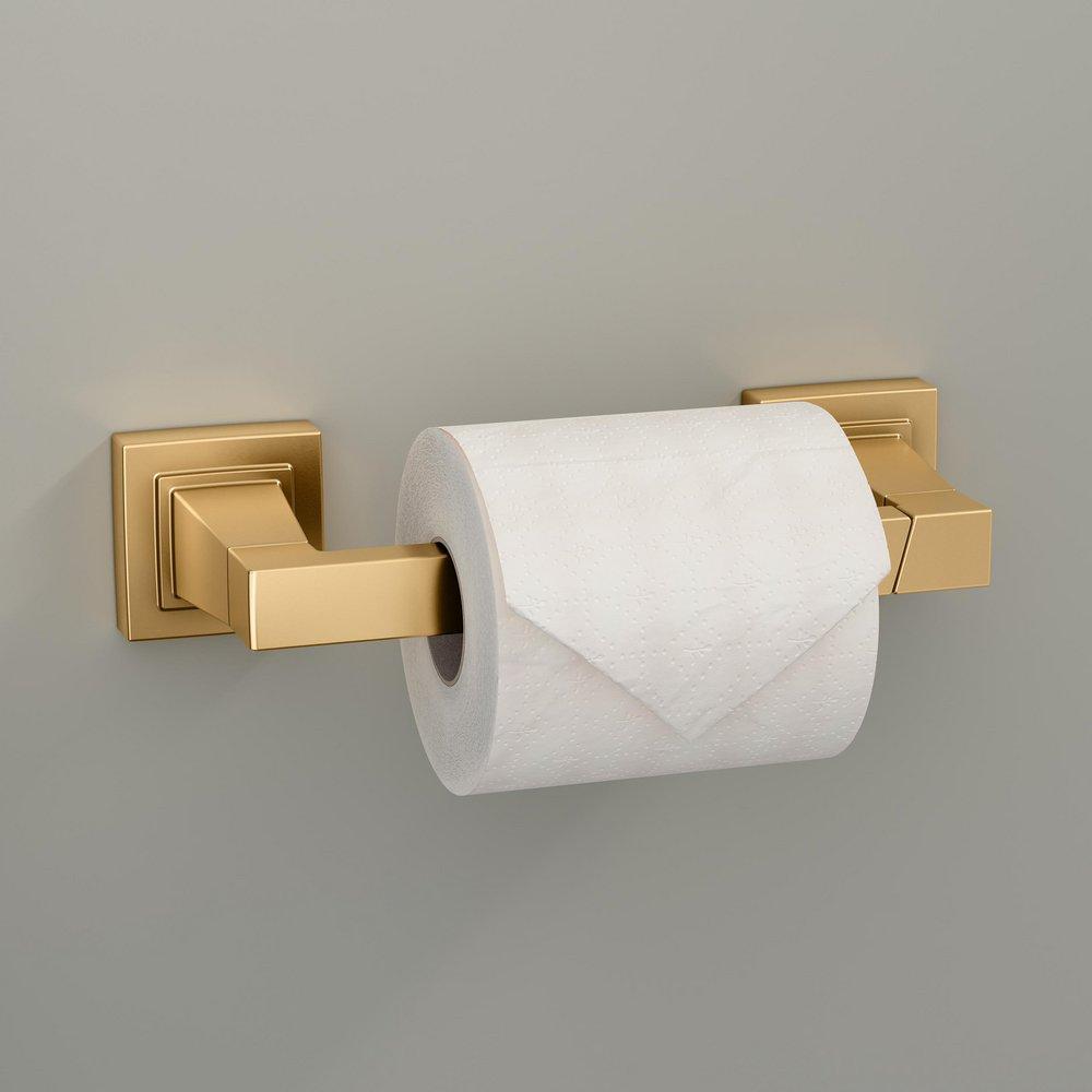 PROFLO&reg; Matte Black Wall Mount Toilet Tissue Holder 