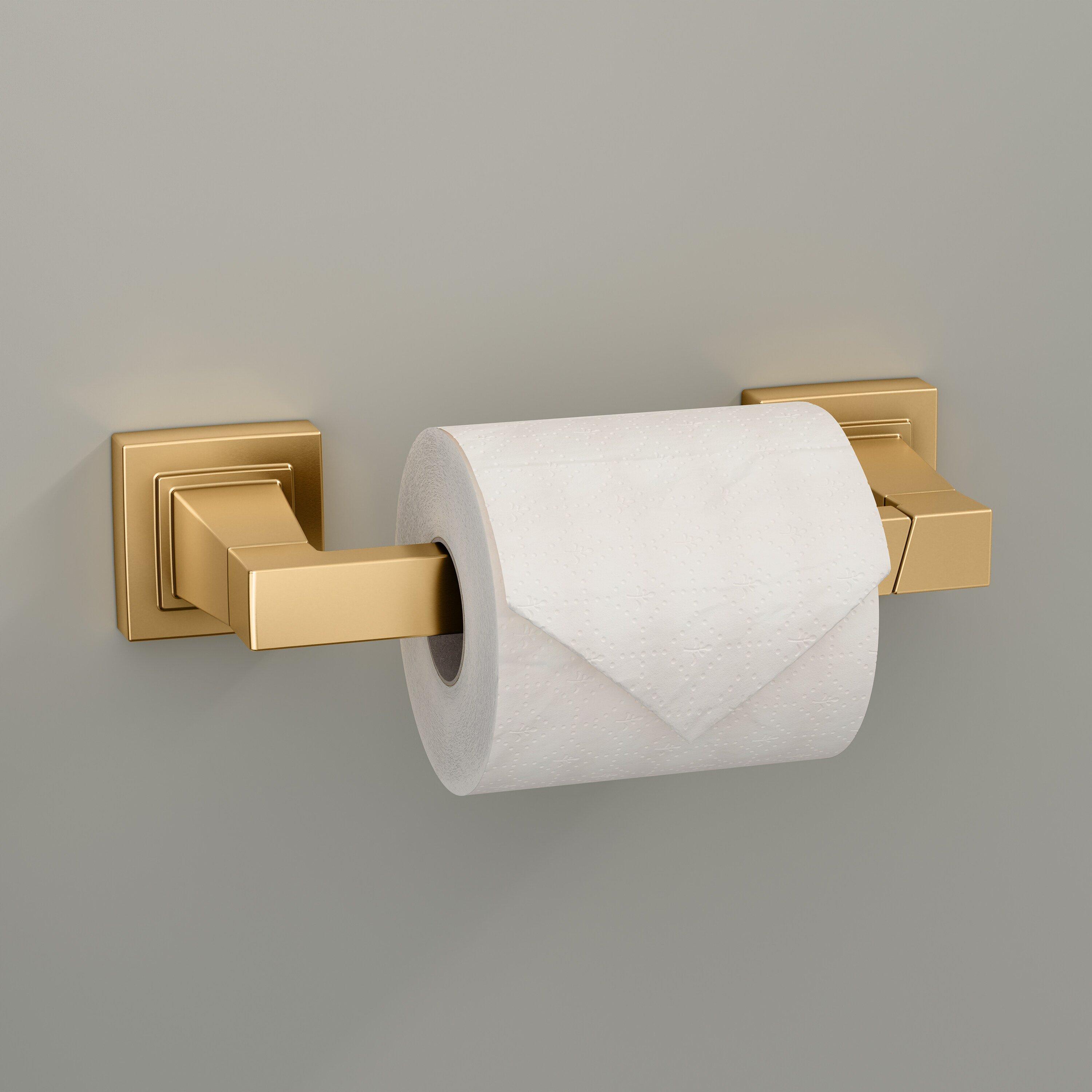 PROFLO&reg; Matte Black Wall Mount Toilet Tissue Holder 