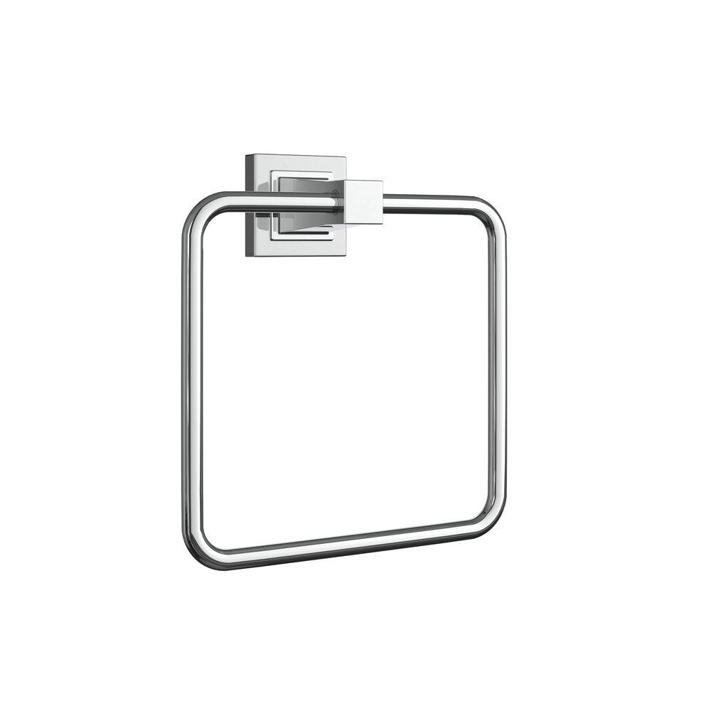 PROFLO&reg; Chrome Rectangular Closed Towel Ring 