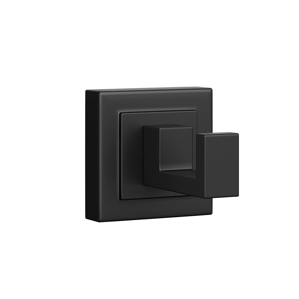 PROFLO&reg; Matte Black 1-Hook Robe Hook 