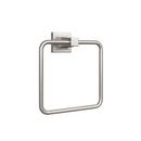 PROFLO&reg; Brushed Nickel Rectangular Closed Towel Ring 