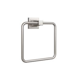 Rectangular Closed Towel Ring in Brushed Nickel