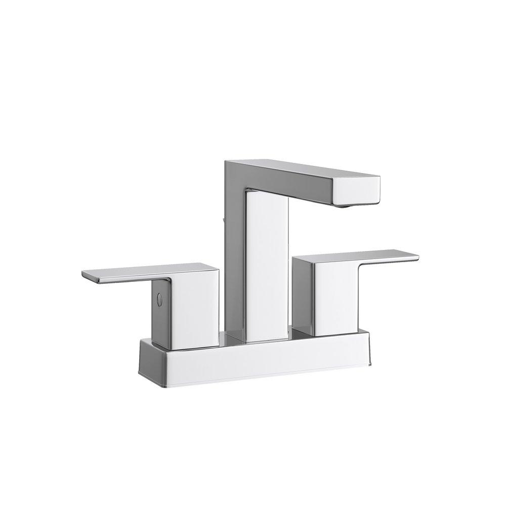 PROFLO&reg; Chrome Two Handle Centerset Bathroom Sink Faucet 