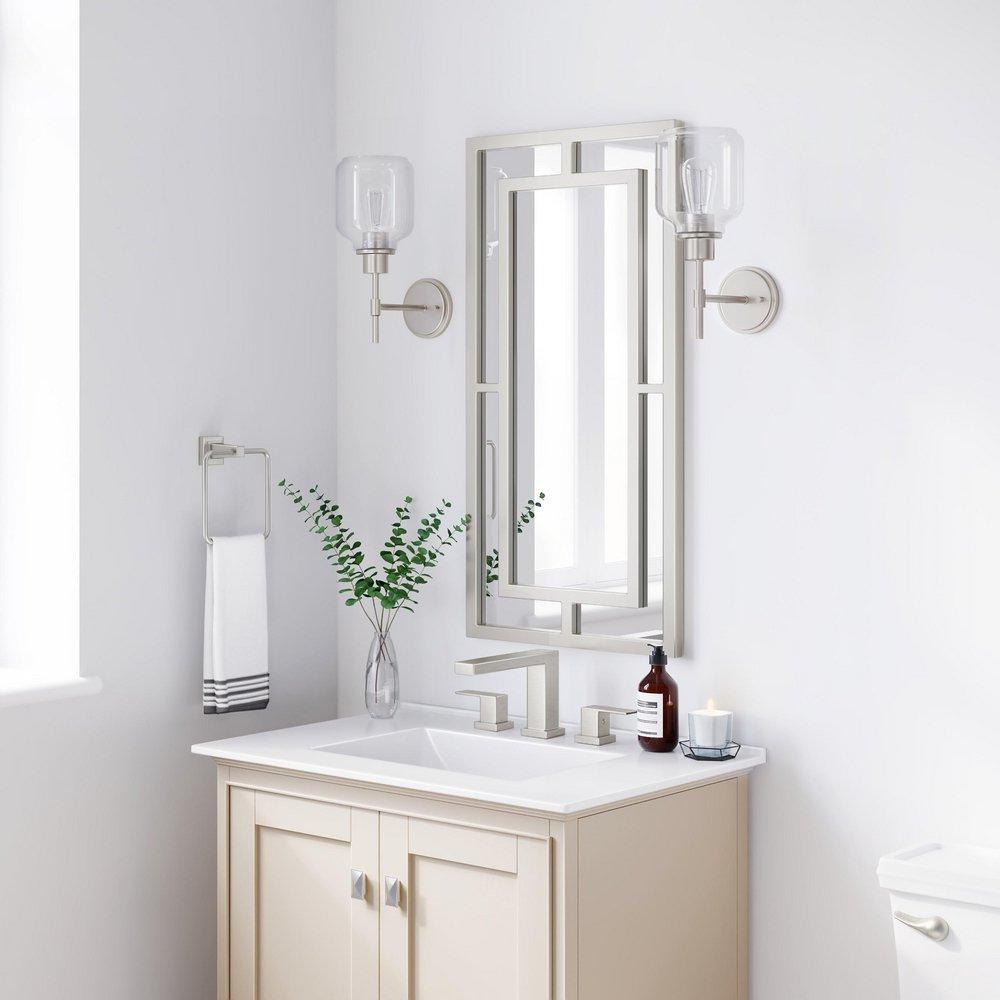 PROFLO&reg; Brushed Nickel Two Handle Roman Tub Faucet (Trim Only) 