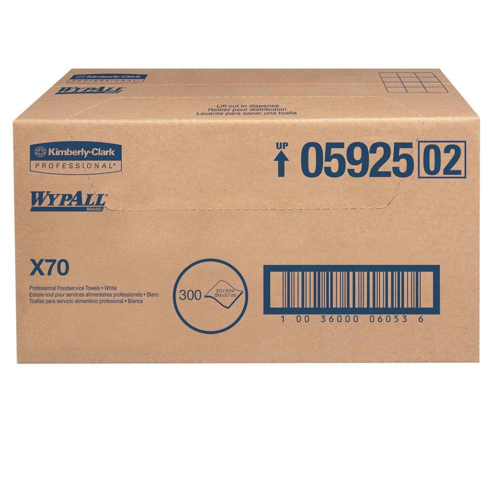 WypAll&reg; White 12-1/2 x 23-1/2 in. Hydroknit Wiper (Box of 300) 