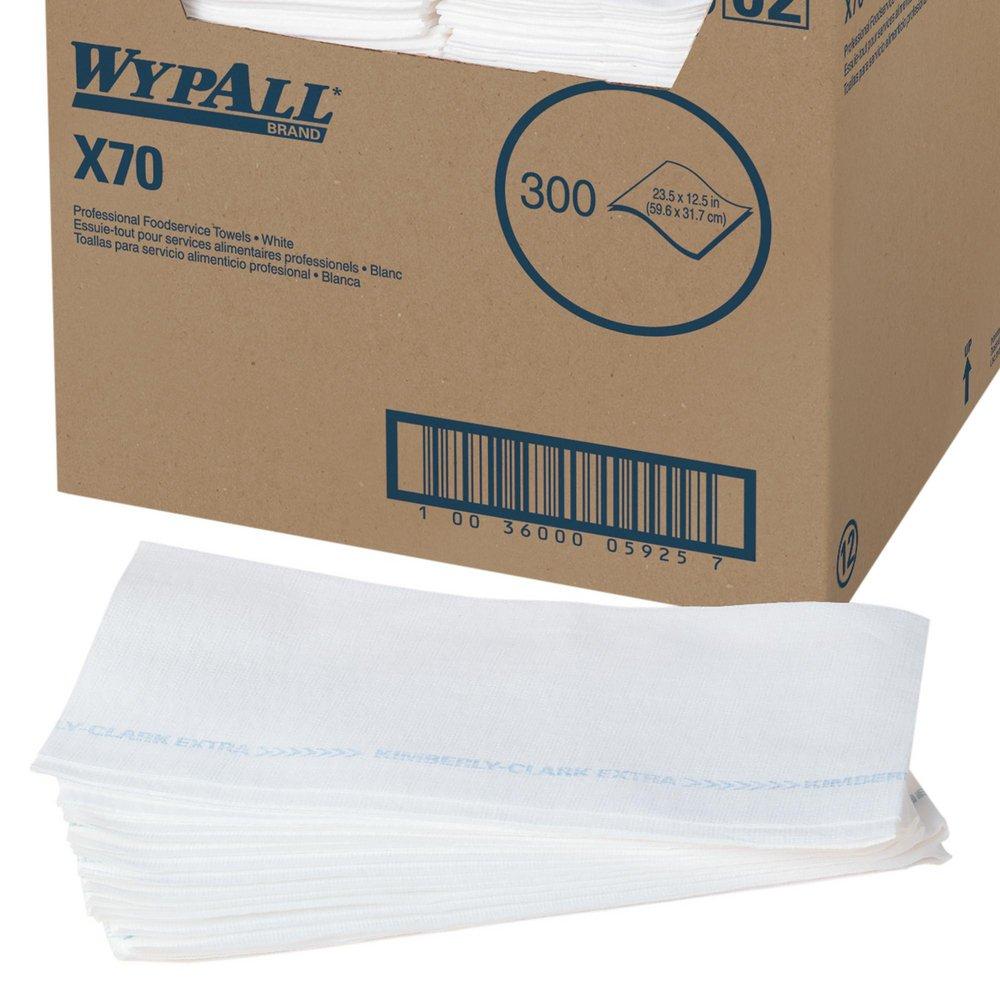 WypAll&reg; White 12-1/2 x 23-1/2 in. Hydroknit Wiper (Box of 300) 